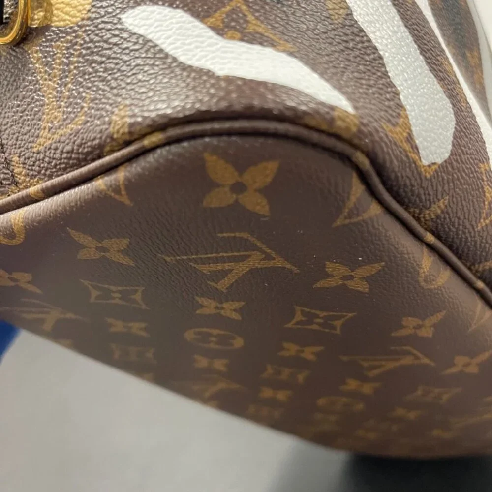 Louis Vuitton Monogram Neverfull MM Gold/Silver (JB1064)